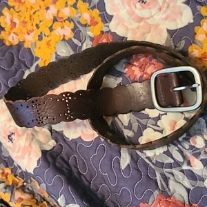 Aeropostale brown leather belt size small